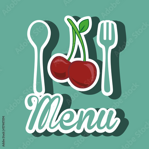 healthy vegetarian food label isolated icon design