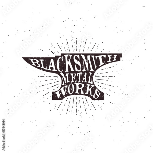 Blacksmith typography lettering 