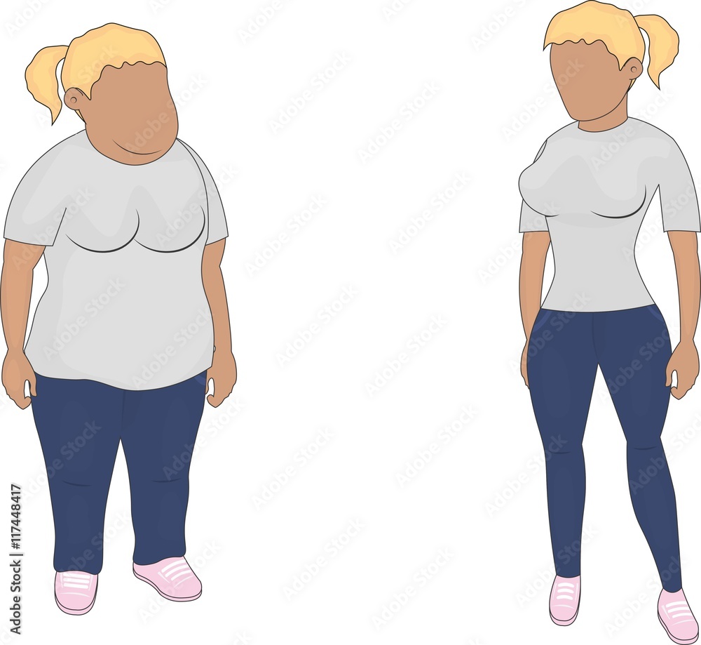Fat and slim woman diet result Fat and slim woman diet result