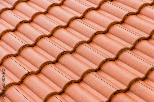 home building construction roof tiles concrete. orange color