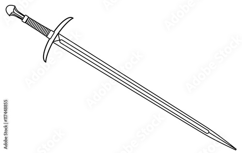 Knights Sword Outline