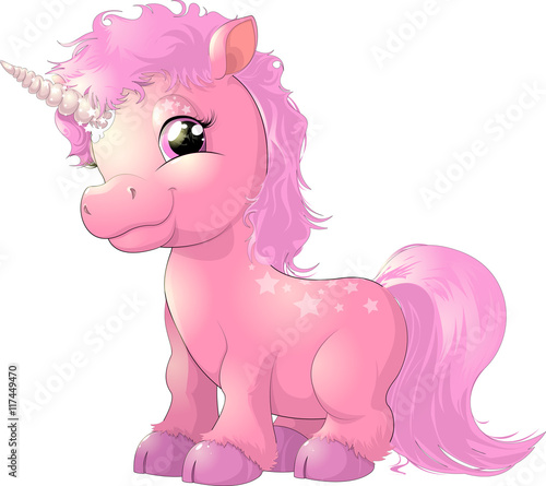 beautiful pink unicorn