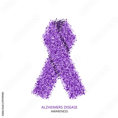 Vector modern ALZHEIMERS DISEASE awareness circles desigen.
