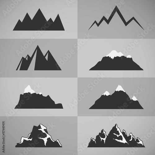 Mountain silhouettes photo