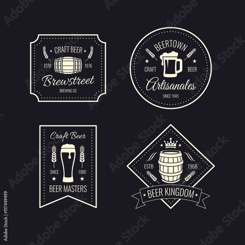 Retro beer badges
