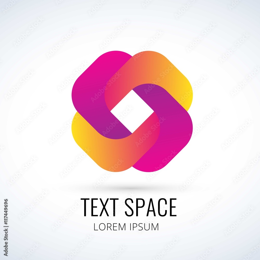 Fototapeta premium Abstract logo in colorful style
