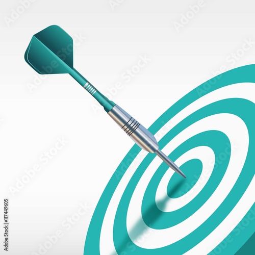 Dart hitting the target