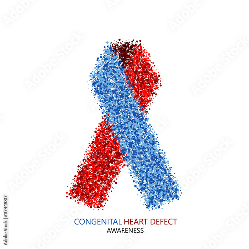 Vector modern Congenital Heart Defect circles desigen.