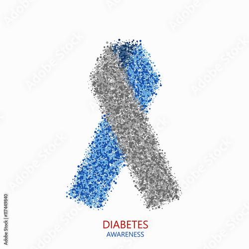 Vector modern diabetes circles desigen