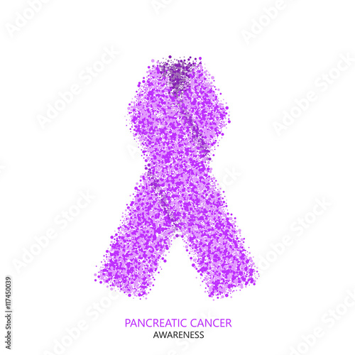 Vector modern pancreatic cancer awareness circles desigen.
