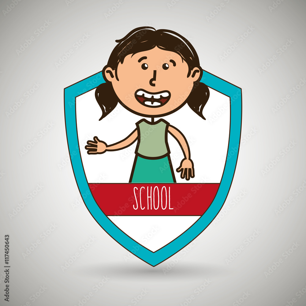 student on school shield isolated icon design student on school shield isolated icon design
