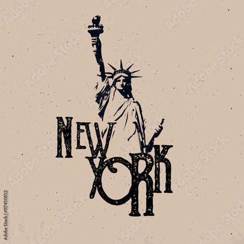 New York City Apparel Design With Statue Of Libery