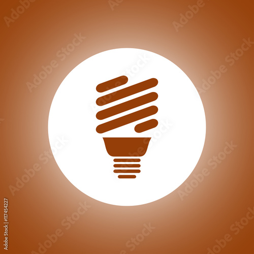 Vector energy saving fluorescent light bulb icon