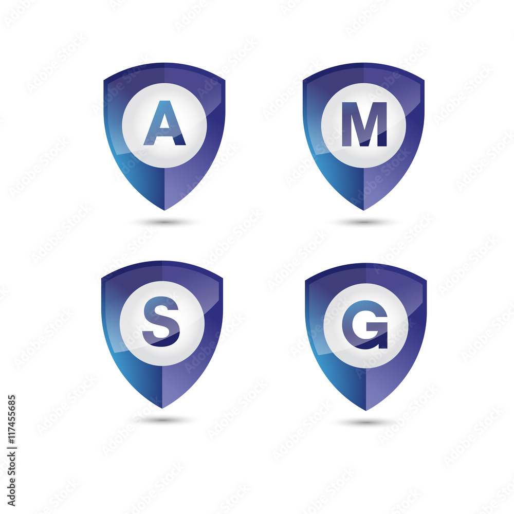 shield with letter inside vector logo concept illustration. Abstract shield logo sign. Design element. shield with letter inside vector logo concept illustration. Abstract shield logo sign. Design element.