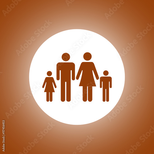 family icon. Flat design style eps 10.