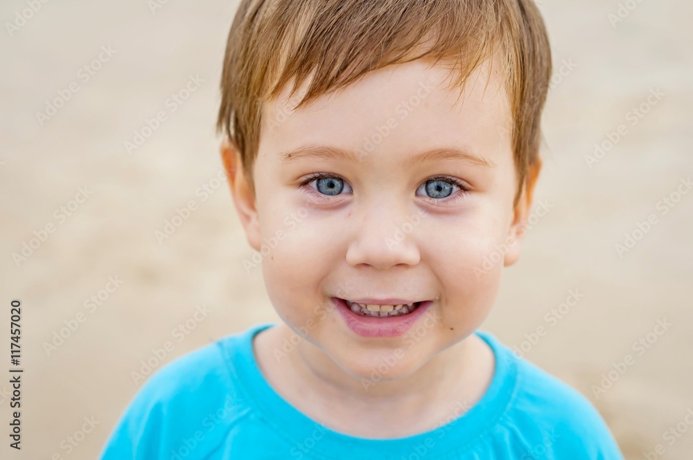 Happy little Caucasian boy (3 year old) with blue eyes. Happy little Caucasian boy (3 year old) with blue eyes.