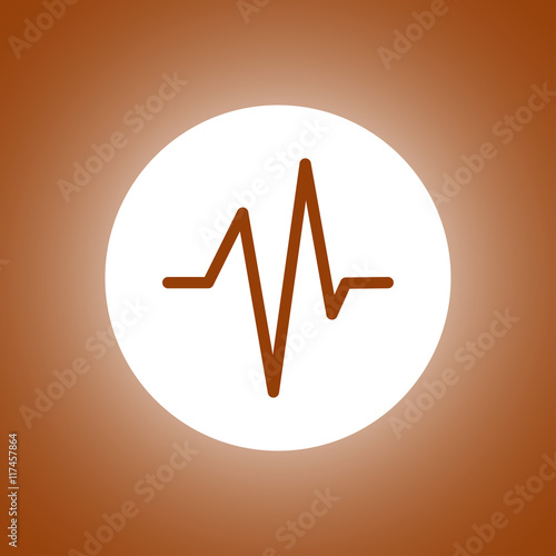 Heart beat, Cardiogram, Medical icon - Vector
