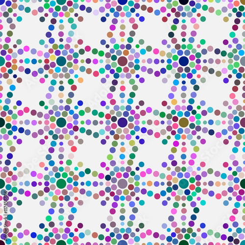 Abstract seamless pattern. Vector background made of set of circles, vector illustration