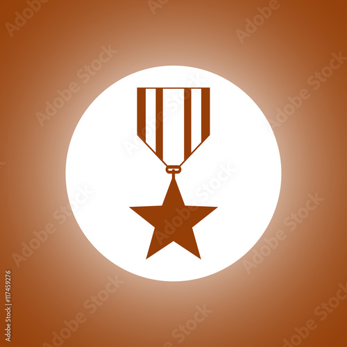 medal icon. Flat design style