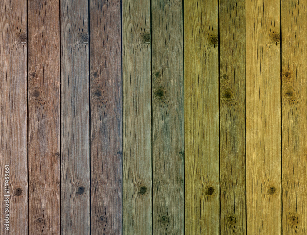 wooden boards in five colors wooden boards in five colors