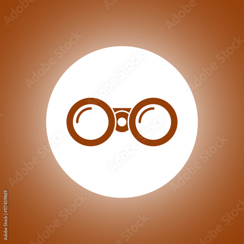 Binocular icon. Flat design style