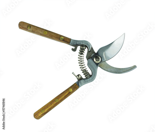 Pruning Shears isolated on white background with clipping path.