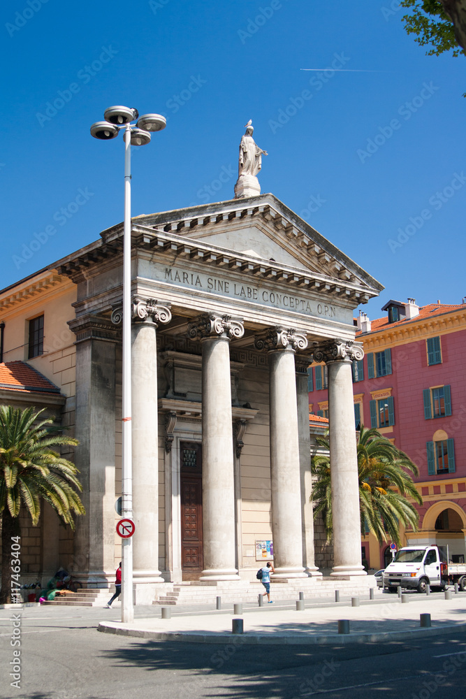 Obraz premium Notre-Dame du Port Church in Nice. Nice, French Riviera, France.