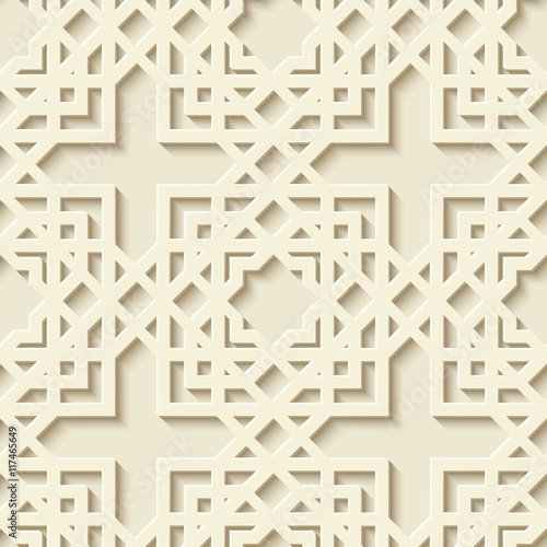 White paper geometric arabic pattern photo