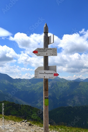 góry Tatry - znaki turystyczne