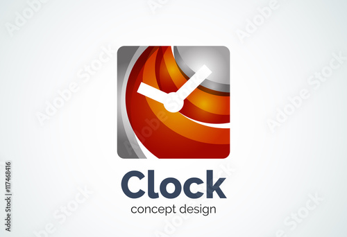 Clock logo template, time management business concept Free Download Clock logo template, time management business concept - GFXLoad