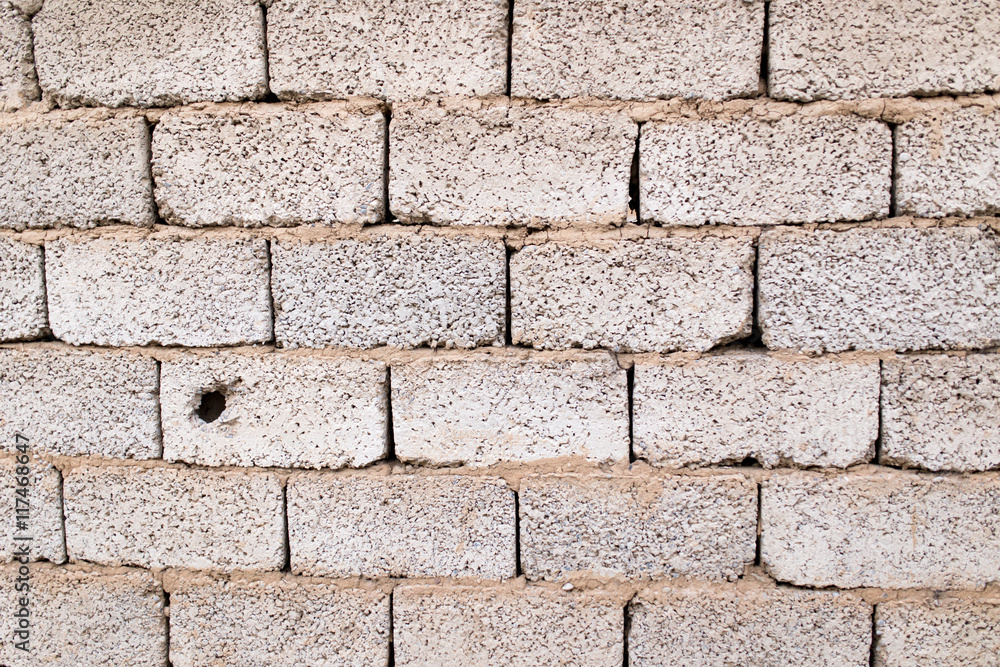 Fototapeta premium brick wall as background with slag