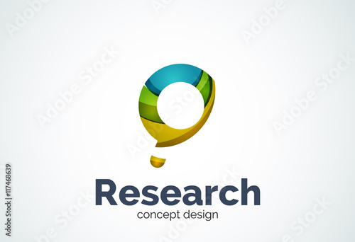 Free Download Magnifying glass logo template - GFXLoad