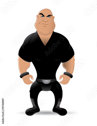 cartoon vector illustration of an evil evil