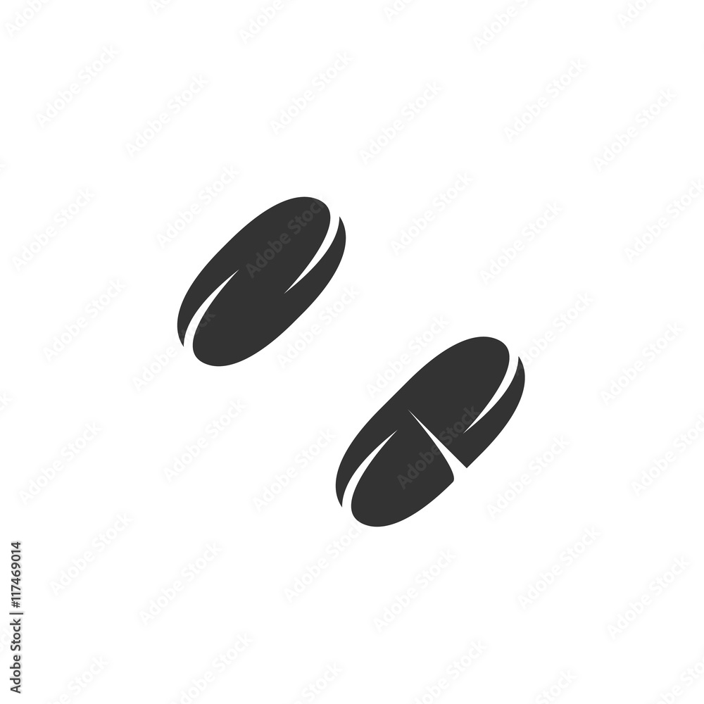 Vector Pill icon isolated on a white background Vector Pill icon isolated on a white background