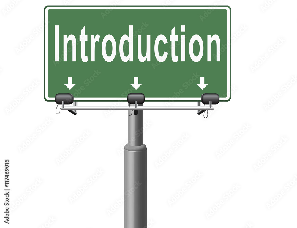 introduction or intro sign Stock Illustration | Adobe Stock