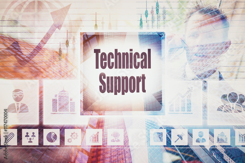 Business Technical Support collage concept