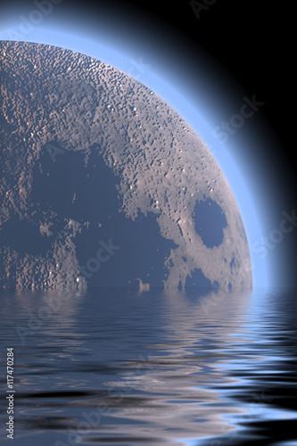 Fototapeta Naklejka Na Ścianę i Meble -  planet space  sea illustration