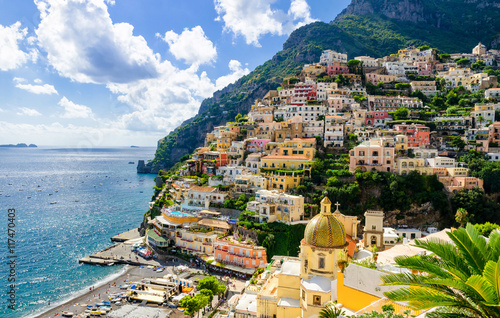 view on Positano on Amalfi coast, Campania, Italy photo