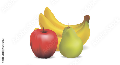 Fresh ripe garden fruits
