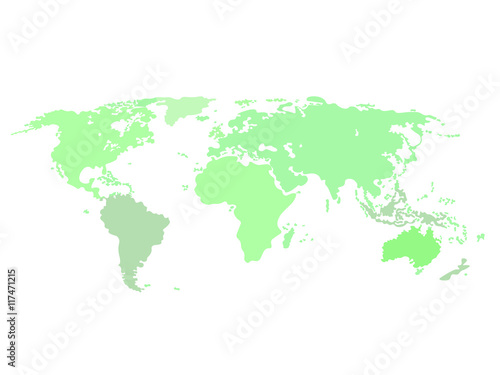 Green Political World Map Illustration