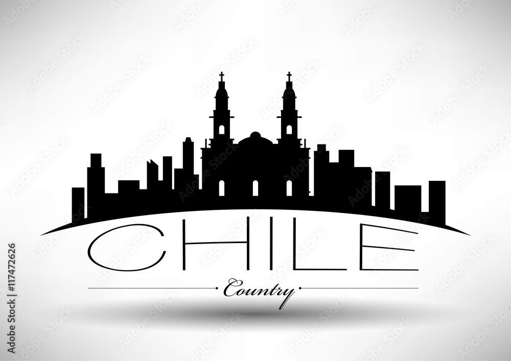 Vector Chile Skyline Design