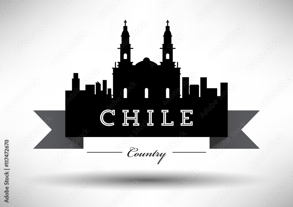 Vector Chile Skyline Design