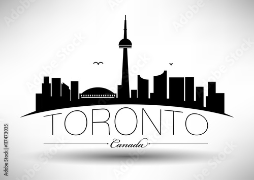 Vector Toronto City Skyline Design
