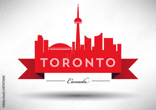 Vector Toronto City Skyline Design
