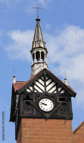 An Old Block and Timber Framed Clock Tower