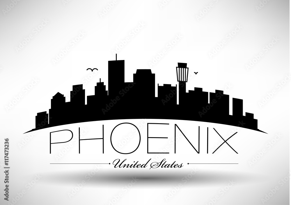 Fototapeta premium Vector Phoenix City Skyline Design