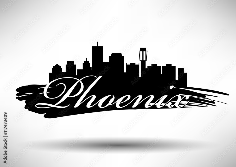 Vector Phoenix City Skyline Design