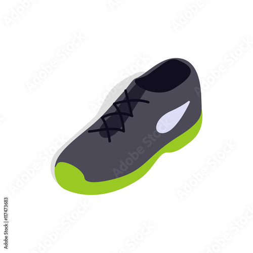 Tennis shoe icon in isometric 3d style isolated on white background
