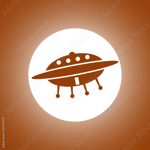 UFO icon. Flat