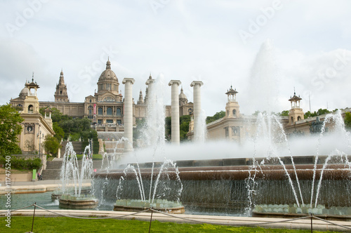 Water Fountain of National Art Museum of Catalonia - Barcelona - Spain